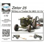 PLANET MV128  [1:72]  Traktor Zetor 25 woojskowy + sztywny hol do Migów 15/17