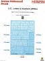 TECHMOD 48820  Kalkomania U.S. litery i cyfry (białe)