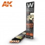 AK10041  Rust & Streaking set Weathering Pencil for Modelling