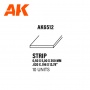 AK6512  Pręt polistyrenowy 0,5 x 5,0 x 350mm (1 szt)