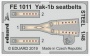 EDUARD FE1011 Yak-1b Seatbelts STEEEL