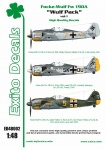 EXITO DECAL ED48002 Kalkomania  Wulf Pack vol.1 - Focke-Wulf Fw 190A  Skala 1/48