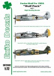 EXITO DECAL ED72004 Kalkomania  Luftwaffe Ground Attackers vol.1 - Ju 87 D-3, Hs 129, Fw 190F-8   Skala 1/72