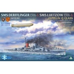 TAKOM SNOWMAN SP7043 [1:700]   SMS Derfflinger 1916 & SMS Luetzow 1916  & Zeppelin  Q class